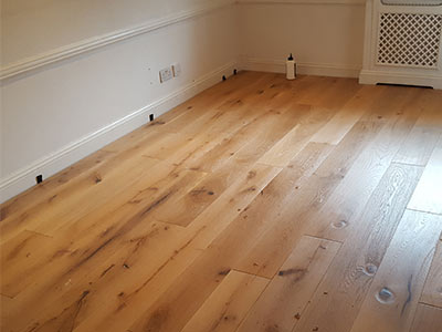 Engineered wood floor installation in Marylebone