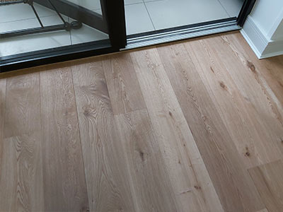 Engineered wood floor fitting in Acton