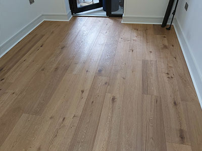 Engineered wood floor installation in Maida Vale