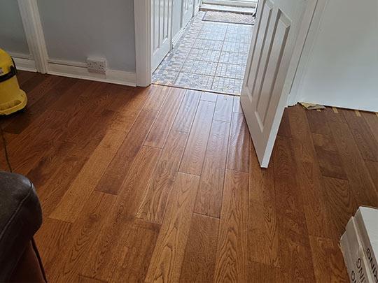 Engineered wood floor installation in Walworth 5