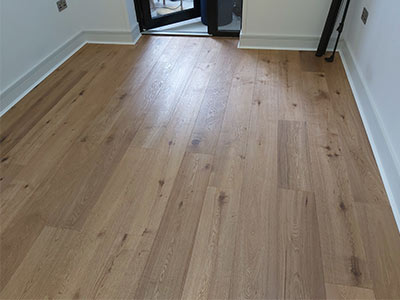 Engineered wood floor fitting in Hackney
