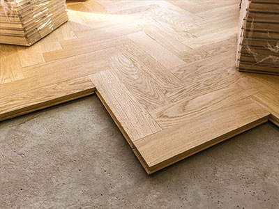 Parquet floor installation in Stanmore