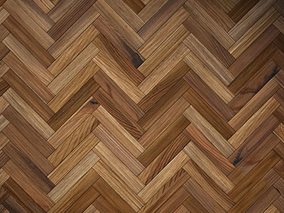 Herringbone parquet floor installation in Ashtead