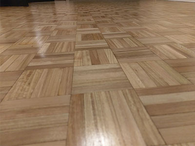 Basket weave parquet floor fitting in Teddington