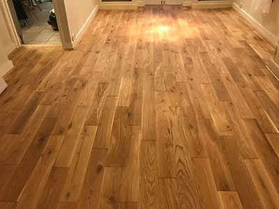 Hardwood floor fitting in Dalston