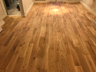Hardwood floor fitting in Hillington