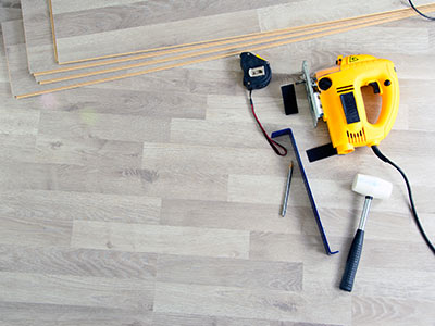 Laminate floor fitting in Sutton