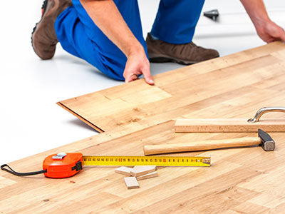 Laminate floor fitting in Strand