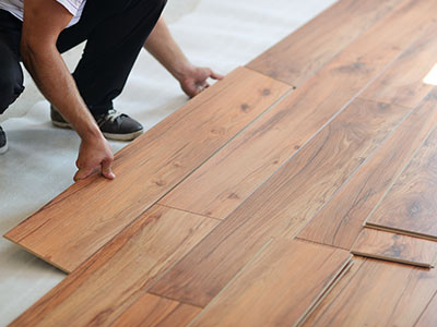 Laminate floor fitting in Harpenden