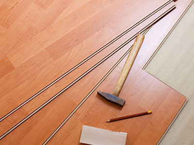 Laminate floor fitting in Ashtead